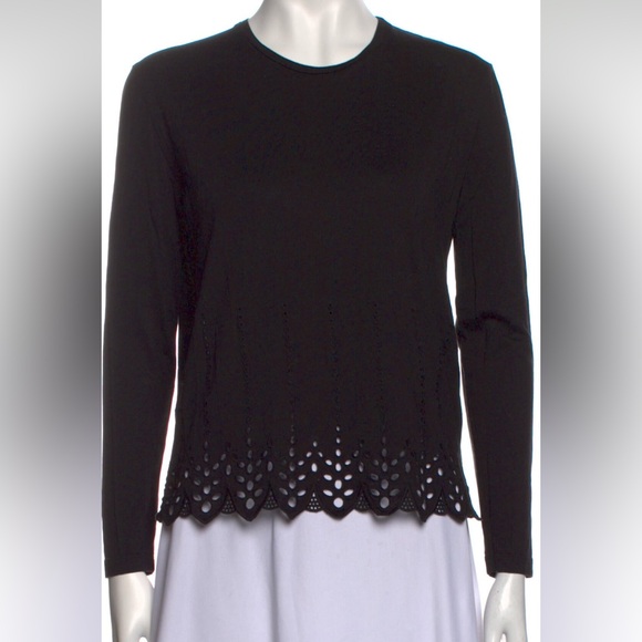 THE KOOPLES Black Long Sleeved Crew Neck Top Size Small - Picture 8 of 8